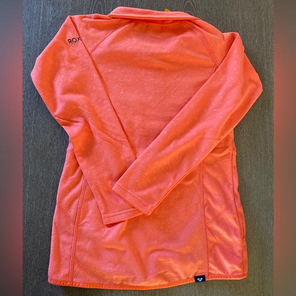 Roxy Girl Cascade Fleece Size 16 (XXL) Warm Flight Technology Front Pocket Peach - Picture 4 of 7